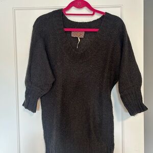Free People Black Crew Neck Sweater